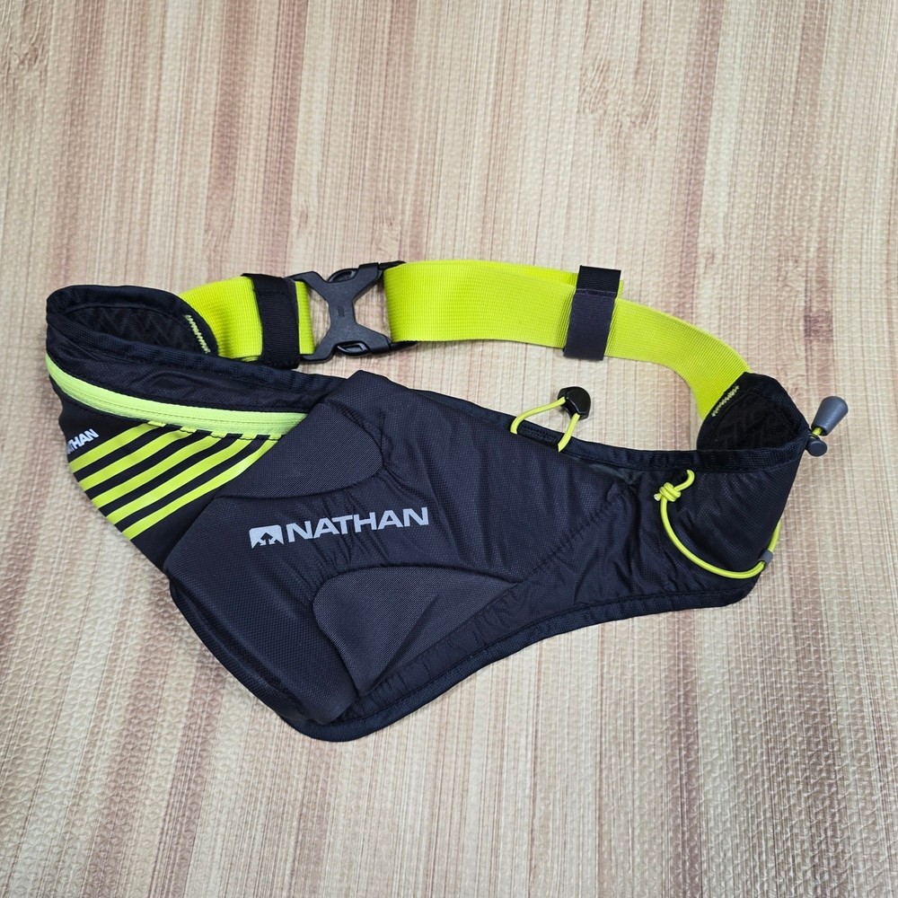 Nathan Peak Hydration Waist Pack Running Belt Black Yellow