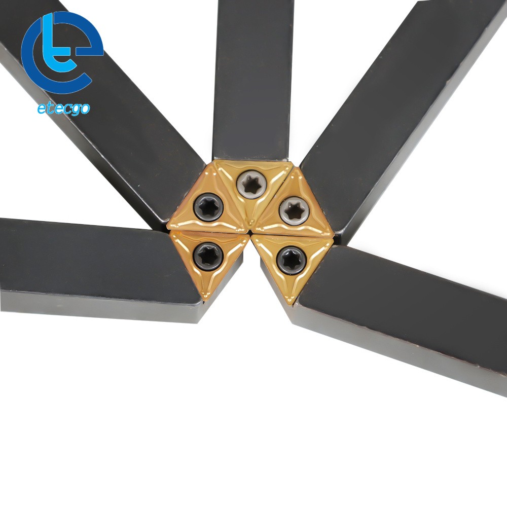 Carbide Indexable Turning Tool Bit With Carbide Inserts 5 PACK 3/8"