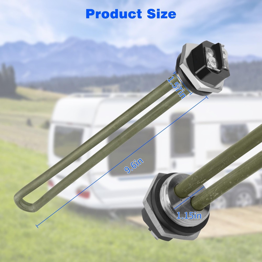 92249 RV Water Heater Element for Atwood Parts gc6aa-10e Black