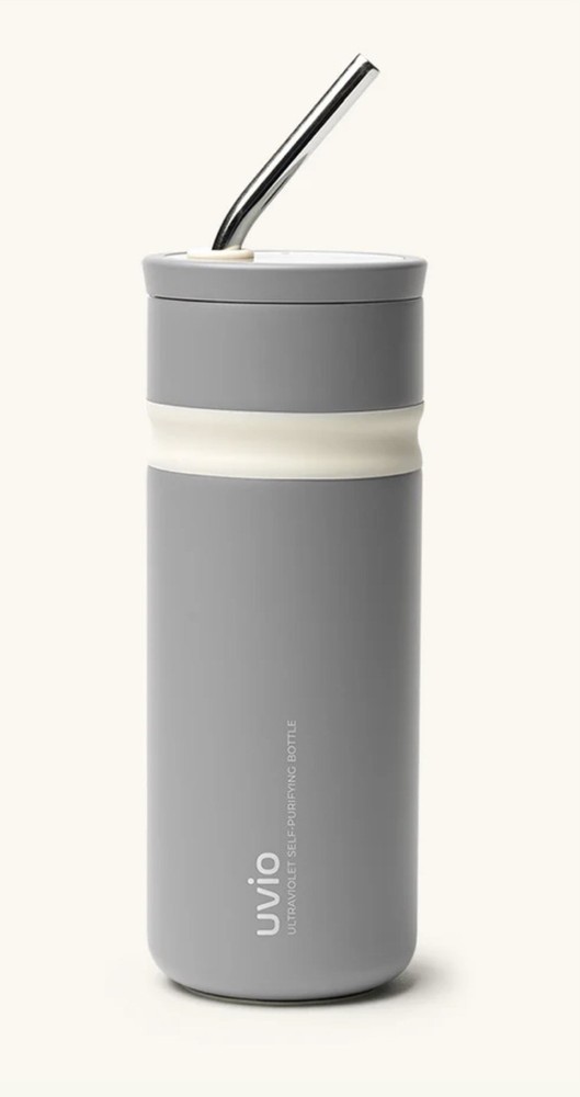 Uvio Self-Purifying Water Bottle - Elephant Gray