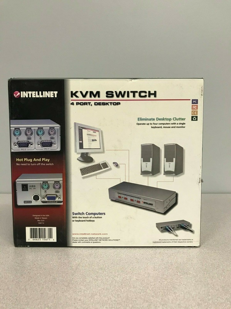 INTELLINET CBEEF6CEA03 KVM SWITCH FREE SHIPPING