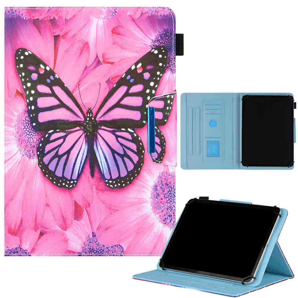 Universal Various 10.1" 9.7" 8" 7" Android Tablet Folio Stand Leather Case Cover