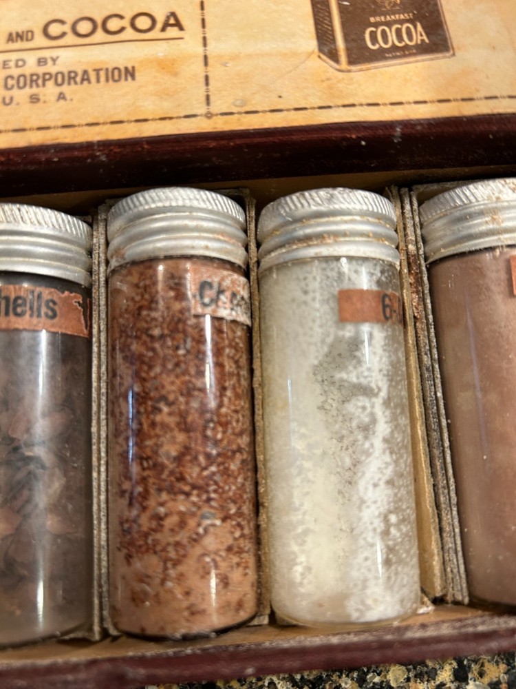 Hershey Chocolate Educational glass bottle sample display