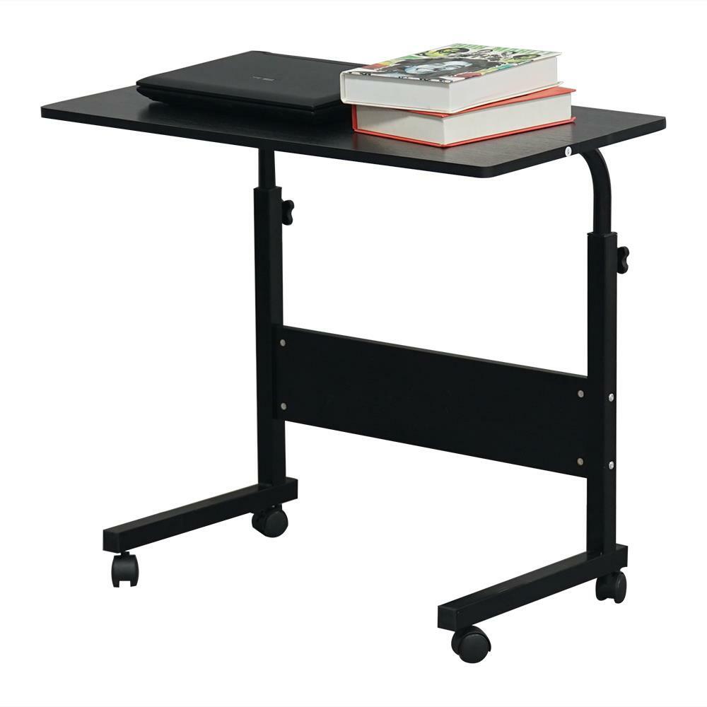 Office Laptop Desk Rolling Adjustable Portable Table Computer Mobile Stand New