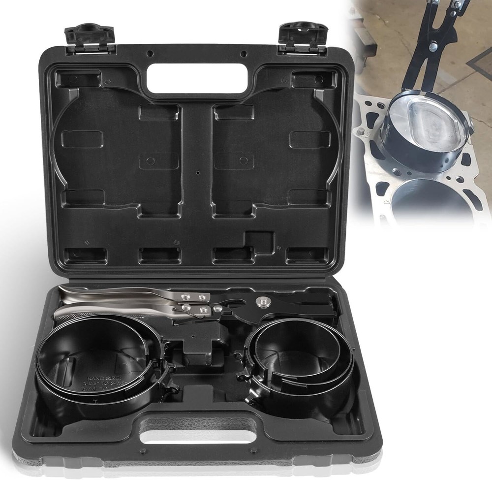Piston Ring Compressor Tool Set 940387 for Car Engine,Vehicle Maintenance Clamps