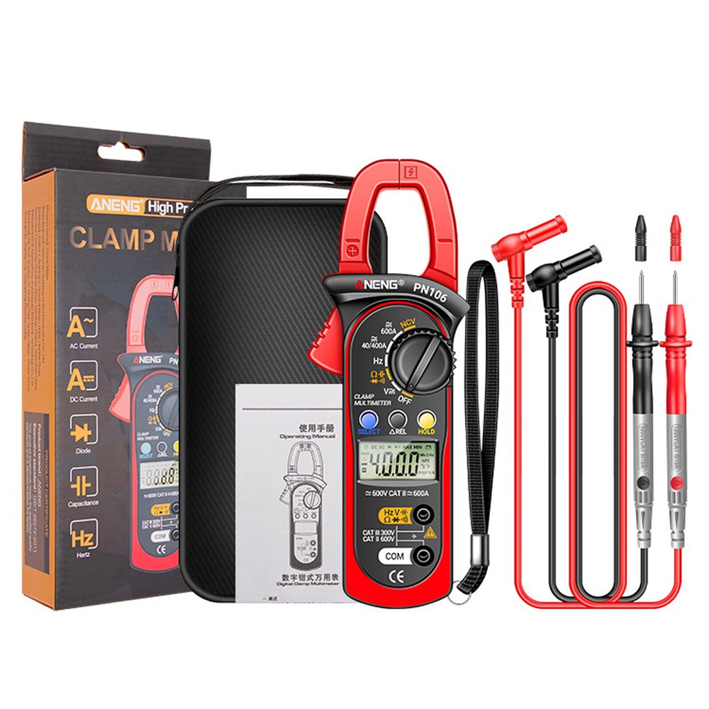 AC/DC Current Digital Clamp Meter Amp Multimeter Handheld Tester 4000 Counts
