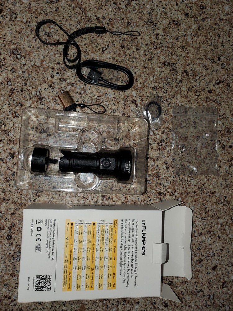 urflamp Flashlight V63-F (Floodlight Version) Rechargeable