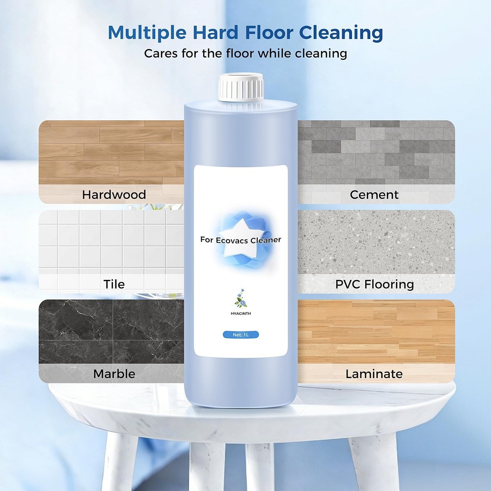 1L Multi-Surface Floor Cleaning Solution for Ecovacs Deebot T30S COMBO/T30S/X...