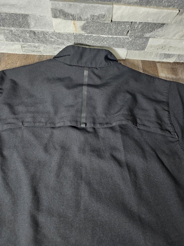 Three Sixty Six Dryfit 1/4 Zip Golf Pullover Pocket Side Zip Men L Black