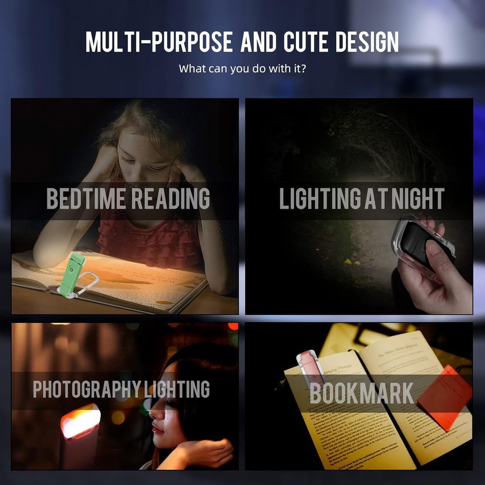 USB Rechargeable Book Light Clip On