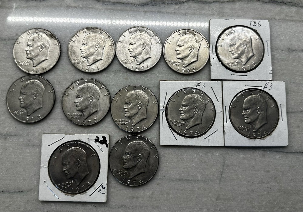 Ikes Eisenhower Dollars Face Mixed Dates. Uncirculated. $12 Face Value