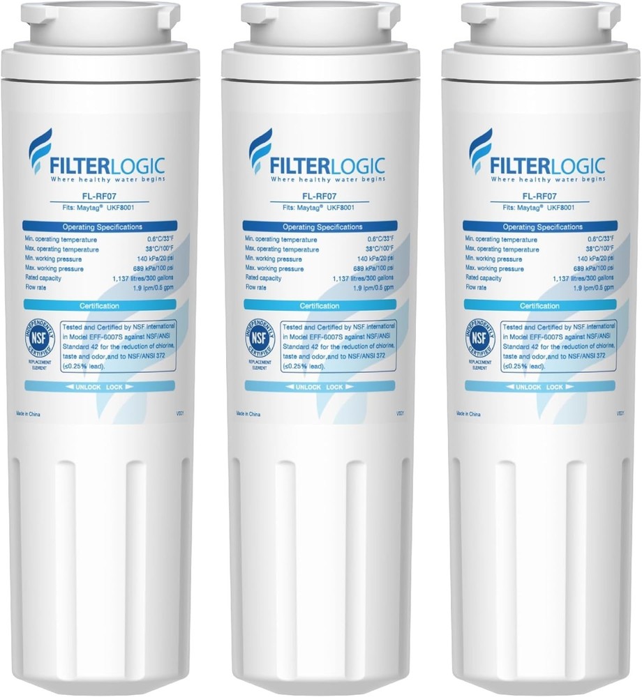 Filterlogic Refrigerator Water Filter Replacement for Filter 4, (Pack of 3)