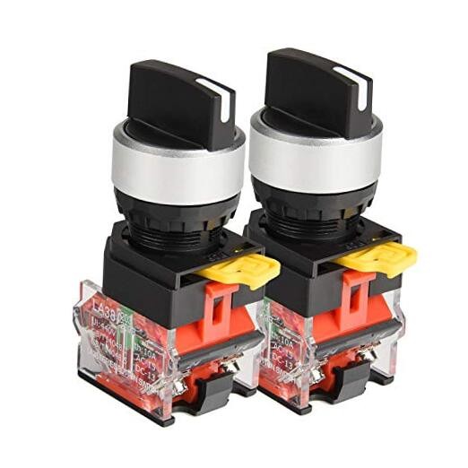 22mm Selector Switch 10A 440V Push Button Switch Maintained (Pack 2 Position