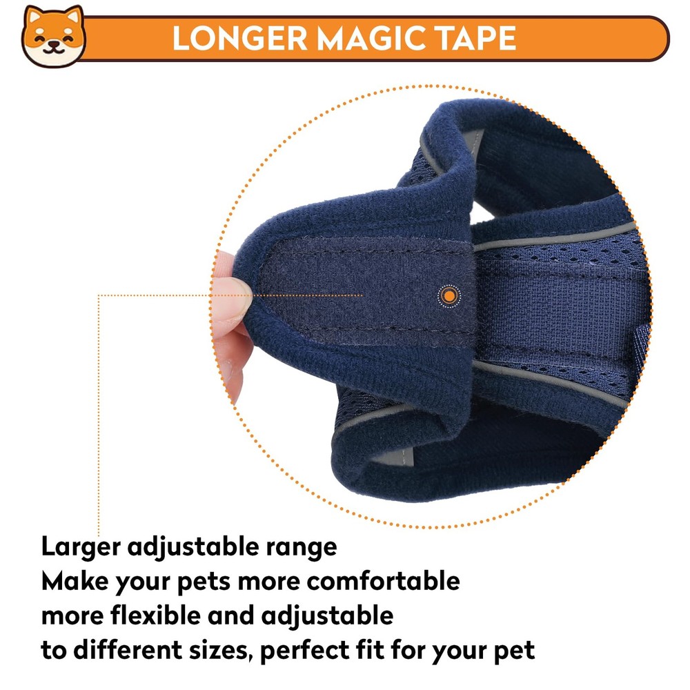 Dog Harness with Leash Set, No-Pull Step-in Reflective Pet Harness with 1 Lea...