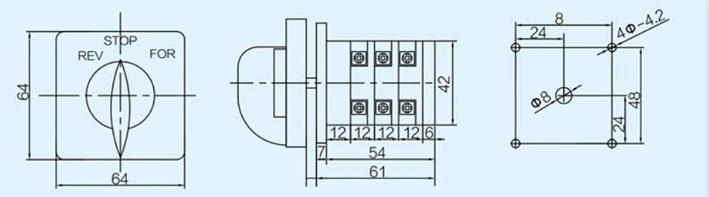 Milling Machine Switch Forward Reverse 3 Phase Motor Milling Plastic + Metal