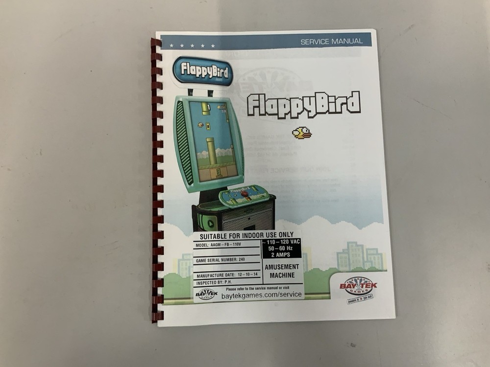 BayTek Flappy Bird Arcade Game Manual