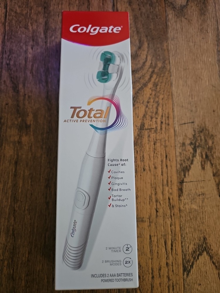 Colgate Total Battery Powered Toothbrush, 1 Pack, Soft Bristled Battery...