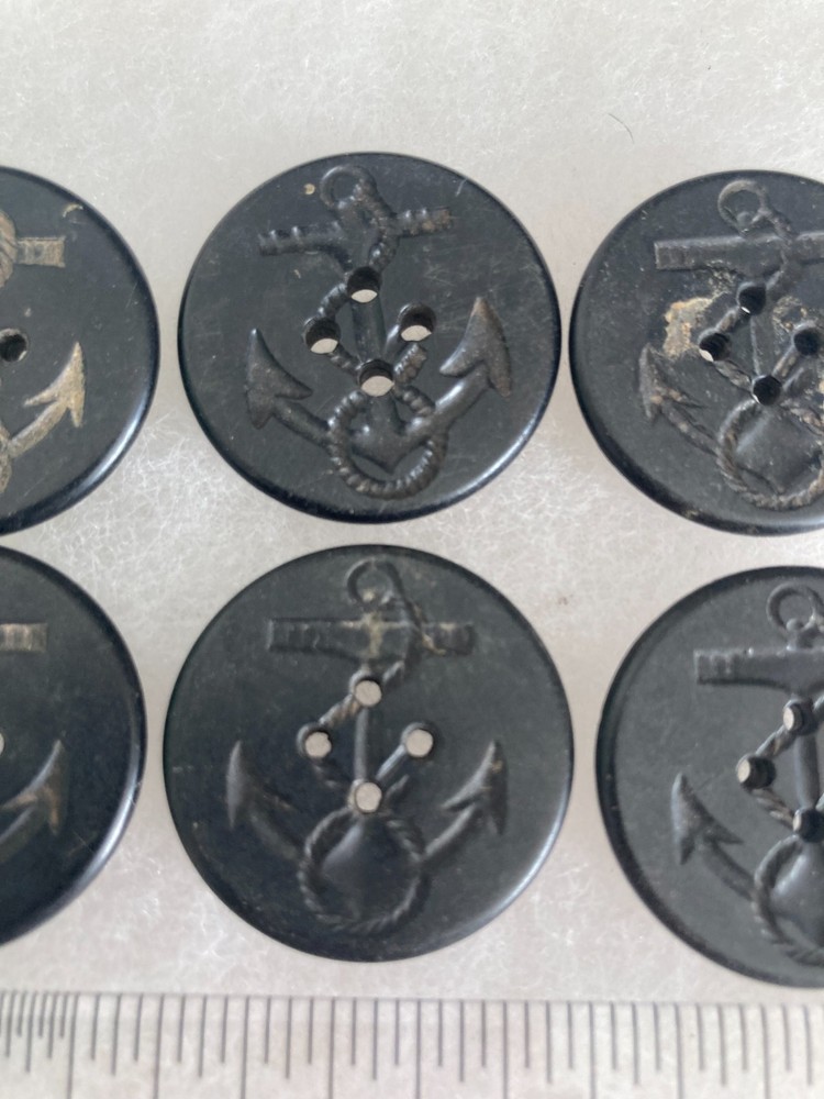 Authentic WWII US Navy USN Peacoat Buttons 4F