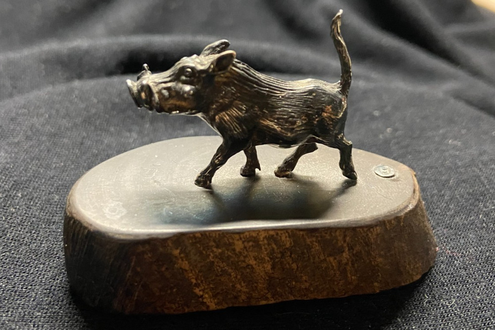 Patrick Mavros Silver Warthog Miniature Figure