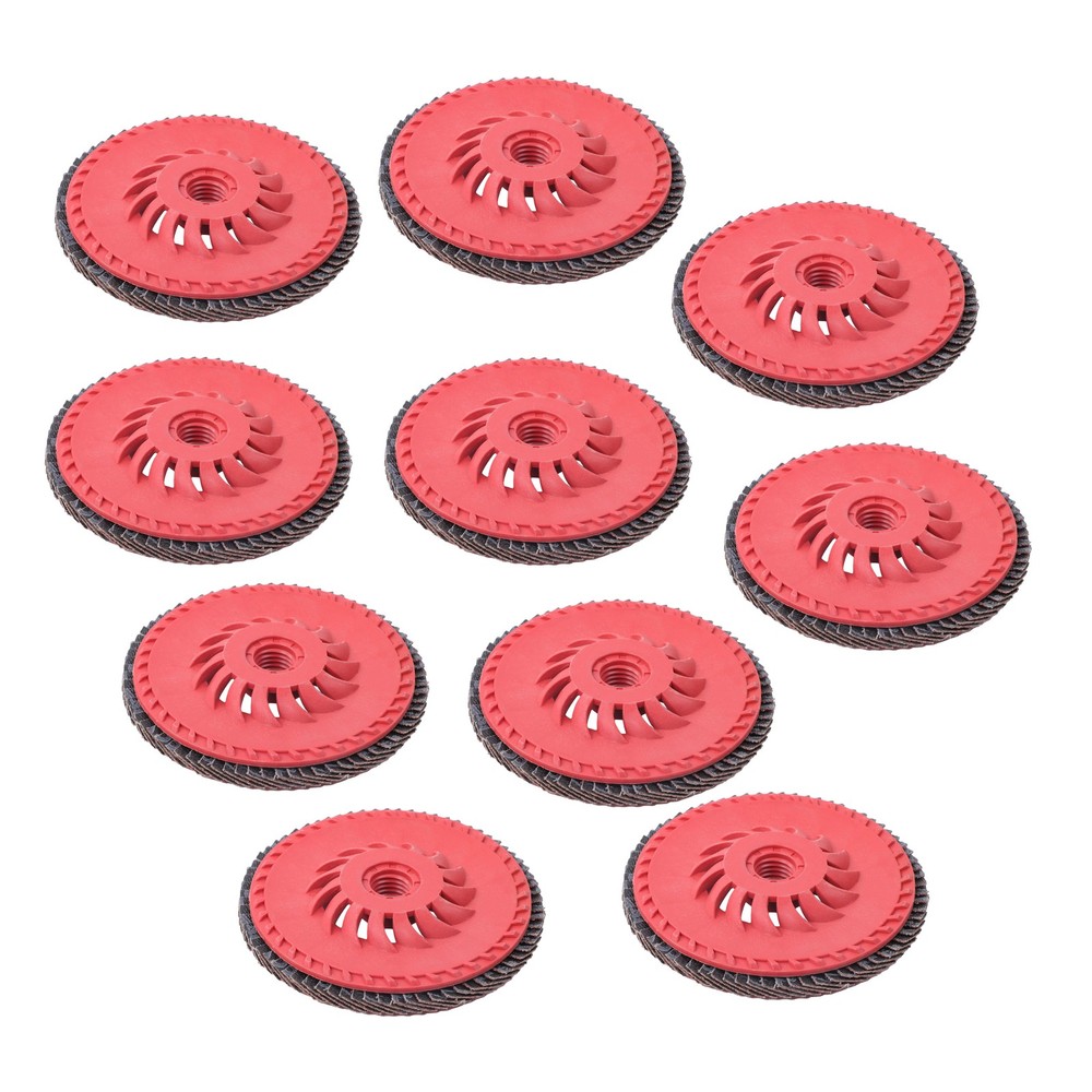 10 Pack 60 Grit 4-1/2" x 7/8" Ceramic Grinding Wheel Type 29 Flap Discs
