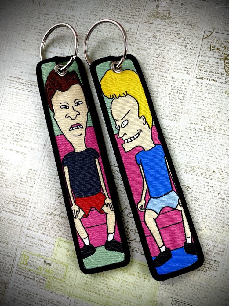 1 Piece Double Sided 5 Inch Beavis & Butthead Keychain