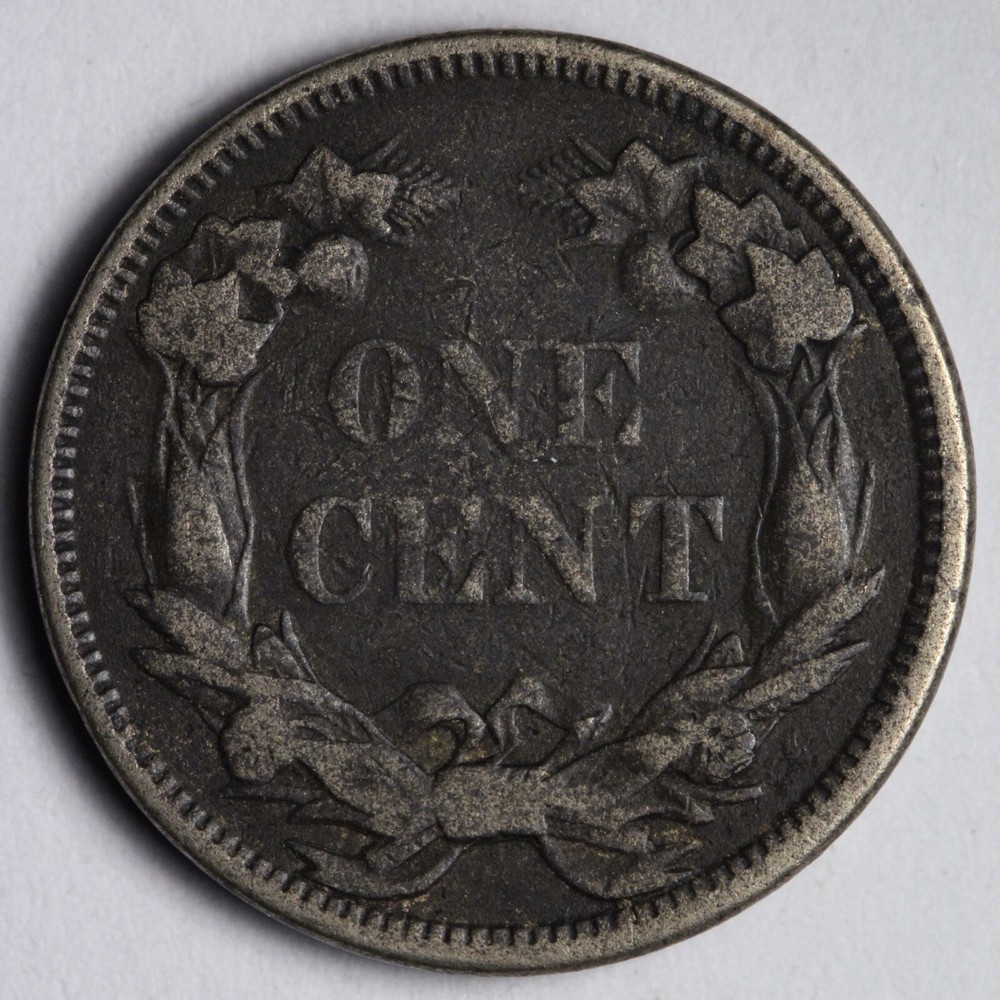 1858 S.L. Flying Eagle Cent Penny VF E121 QNS