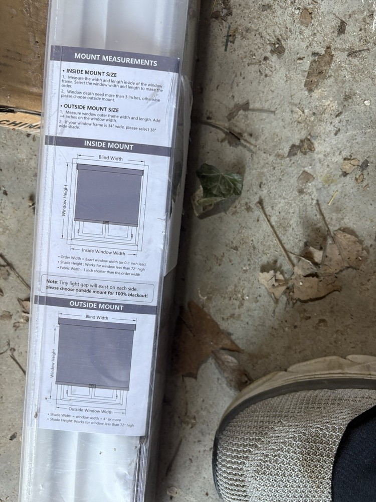 Aosky Blackout Roller Shade 40 X72