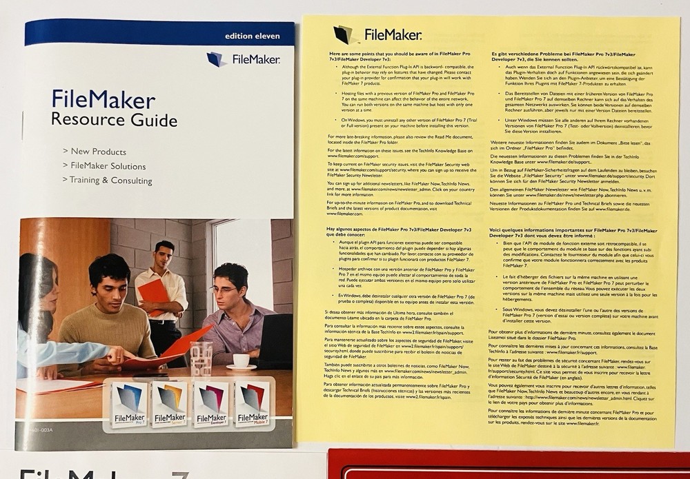 FileMaker Developer 7 Complete Box Mac PC CD Software w Manuals 2004