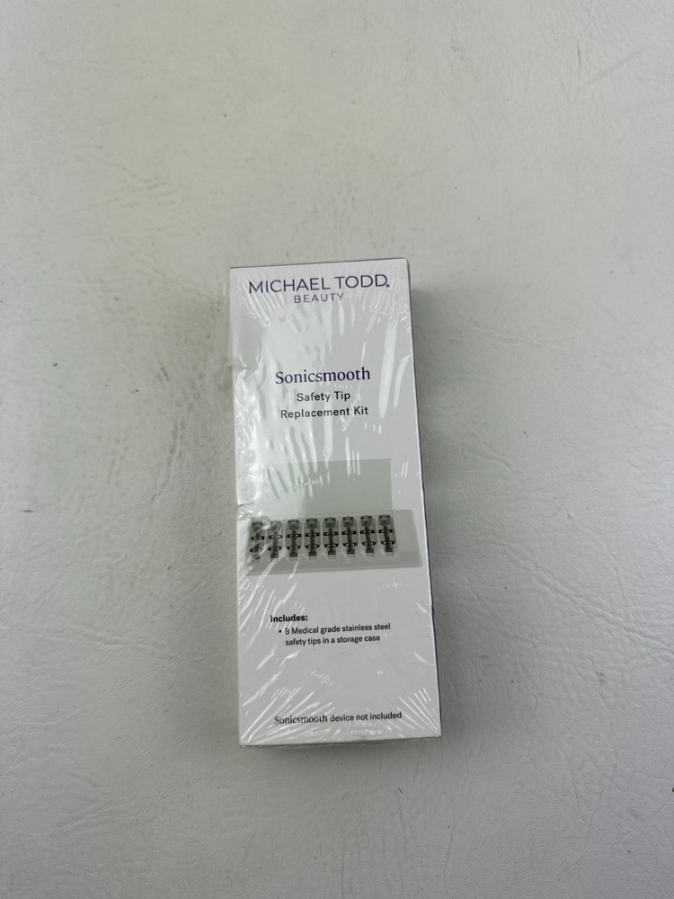 MICHAEL TODD BEAUTY Sonicsmooth 8 Safety Tips Replacement Kit Refills + Case