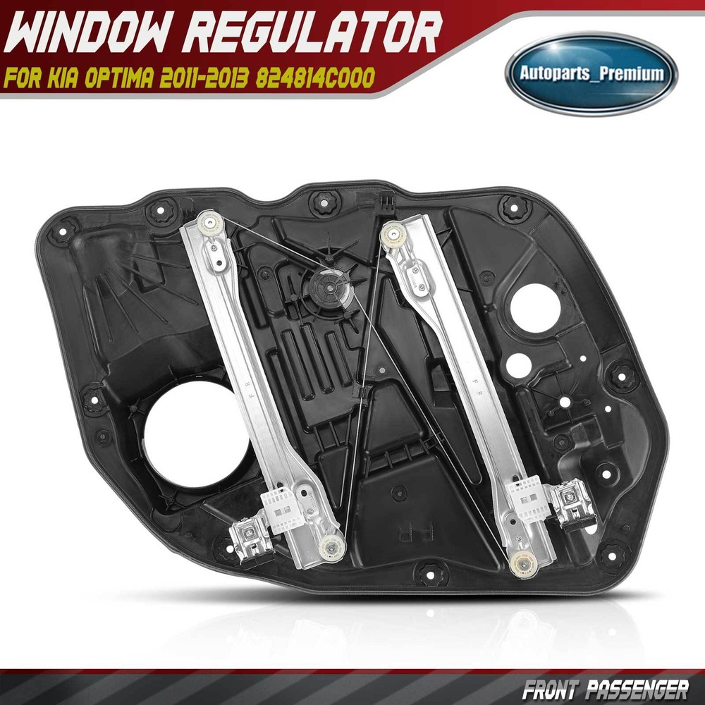 Front Passenger Window Regulator w/ Panel for Kia Optima 2011-2013 824814C000