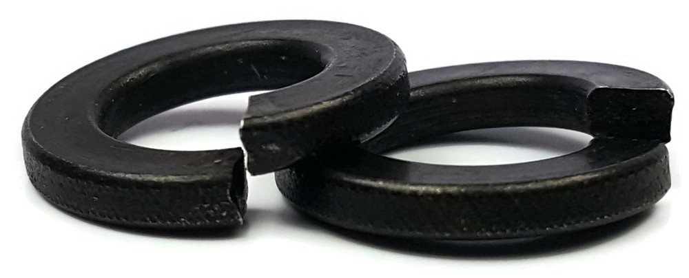 Black Oxide Stainless Steel Lock Washers Medium Split Ring - Sizes #2 to 1/2"