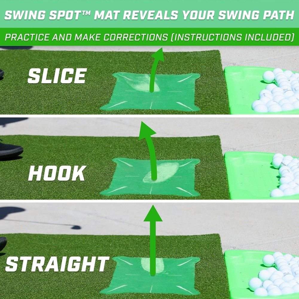 5'x4' Foldable Golf Mat with Interchangeable Turf Inserts for Effective Training