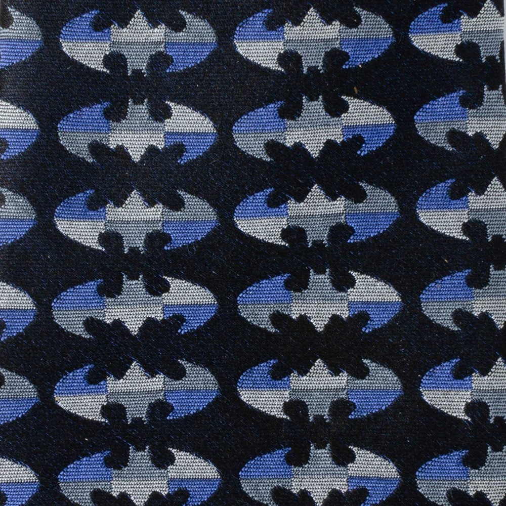 DC Batman Blue Blocked Black Men's Tie