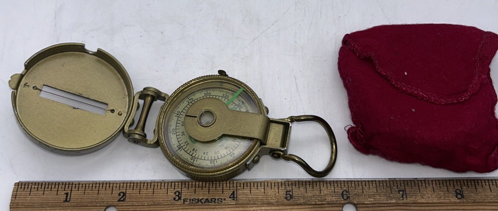 Lenstatic Directional Compass JAPAN Liquid Filled Engineers Compass Vintage