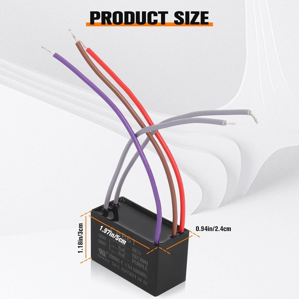 Efficient Ceiling Fan Capacitor 5-Wire - Compatible with NEW TECH Models