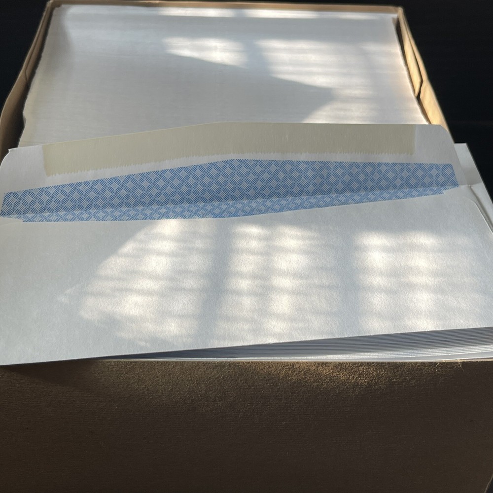 50 Business Source White Security Tint Double Window Envelope #8 Payroll A/P USA