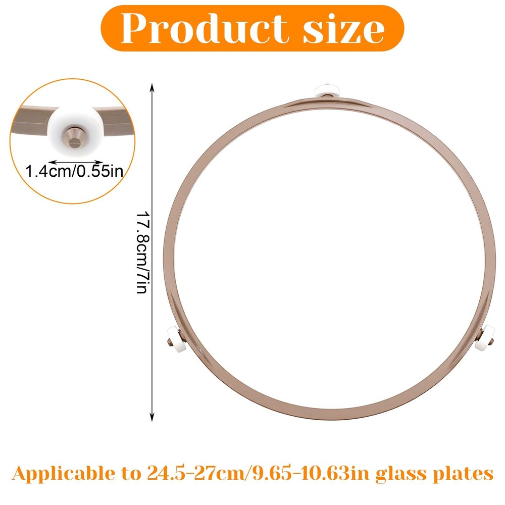 Microwave Turntable Ring Replacement 7.09 Inch Abs Plastic Rotating Ring with...
