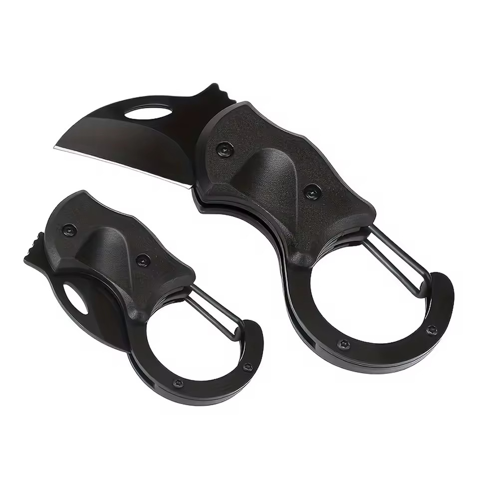 2 pcs Mini Folding Keychain Knife High Hardness Iron EDC Multi Tool Camping Hook