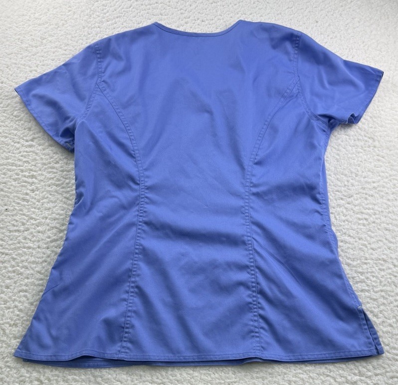 ViVi Women's Blue Nursing Scrub Top Size Small