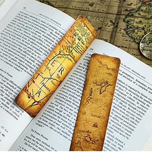 Vintage Map Themed Bookmarks Set