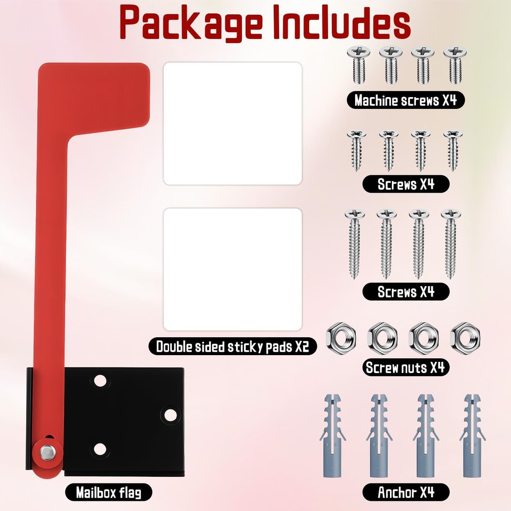 Mailbox Flag Replacement Kit Universal Metal Hardware For Mail Box Mount