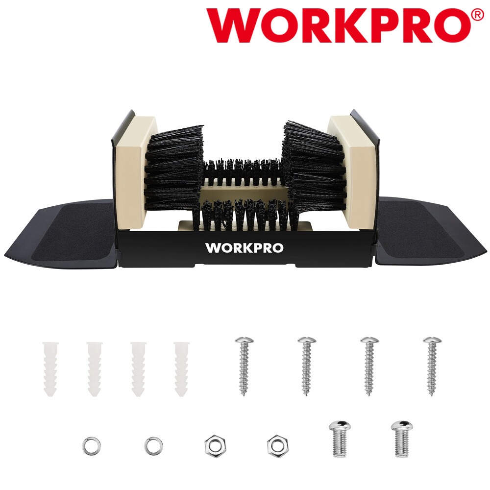 WORKPRO Boot Scrubber Heavy Duty Boot Cleaning Scraper Brush Shoe Mud Clean Tool