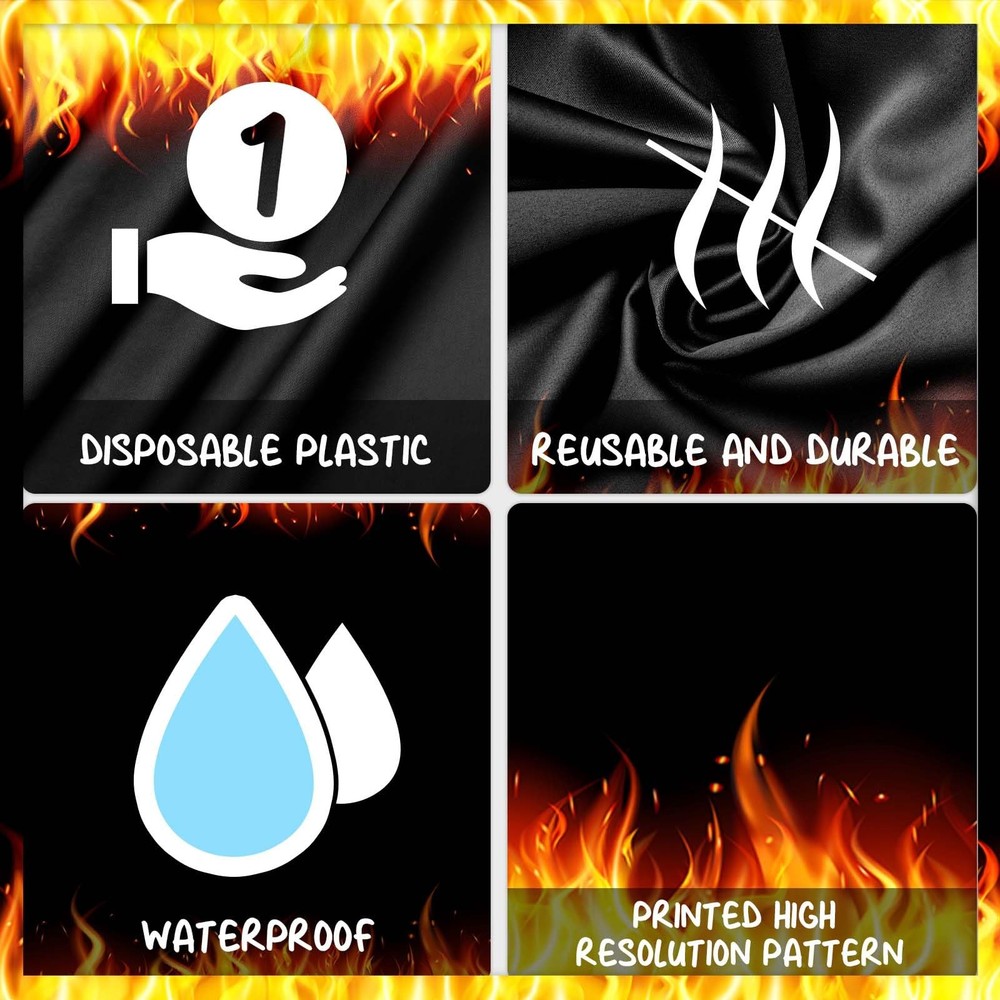 GZBJMYGS Flame Torch Tablecloths 8" x (Rectangular), Multi Color