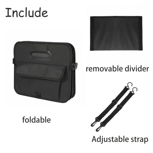 Car Trunk Organizer Car Storage Organizer Collapsible Multi Compartment black