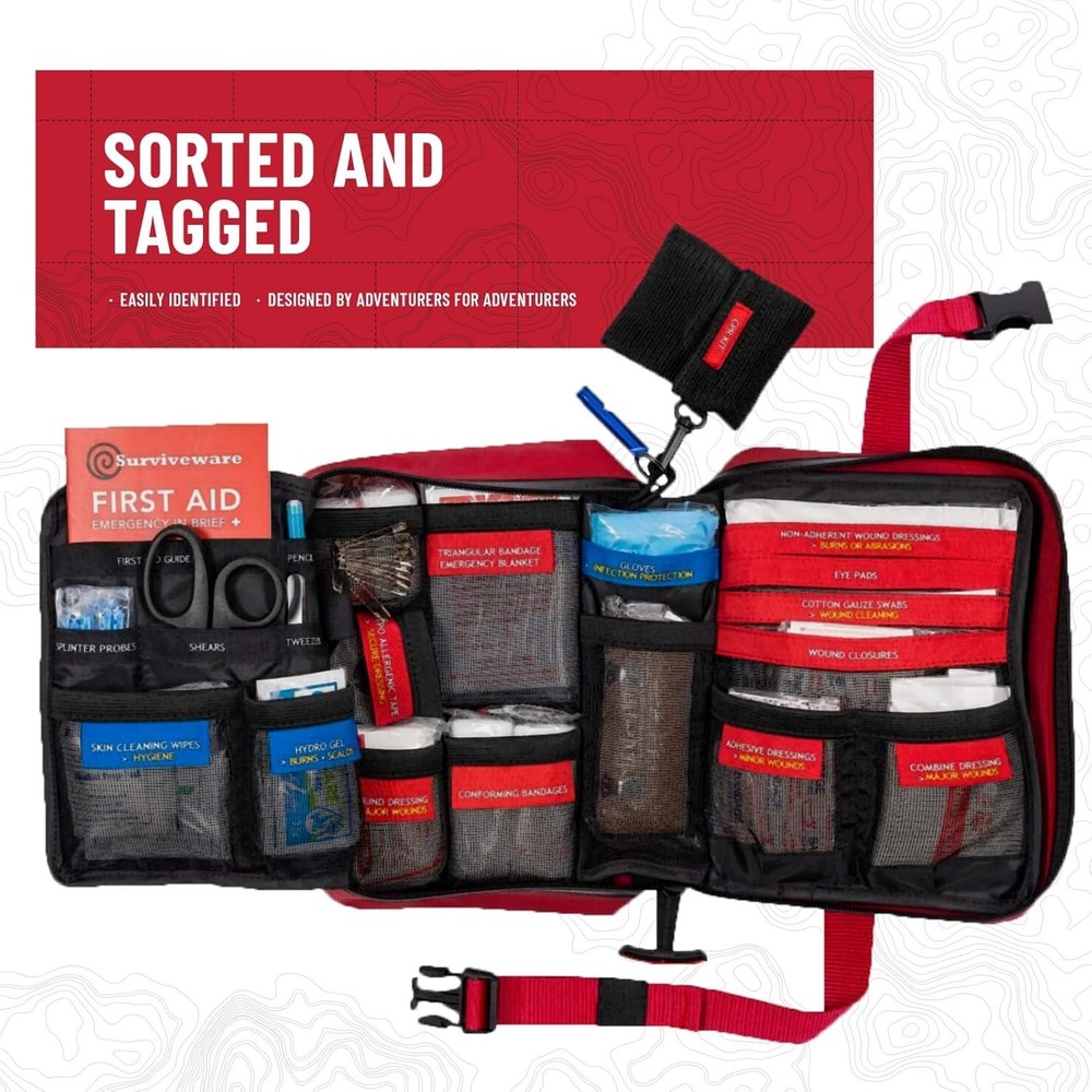 surviveware 184 piece waterproof first aid kit
