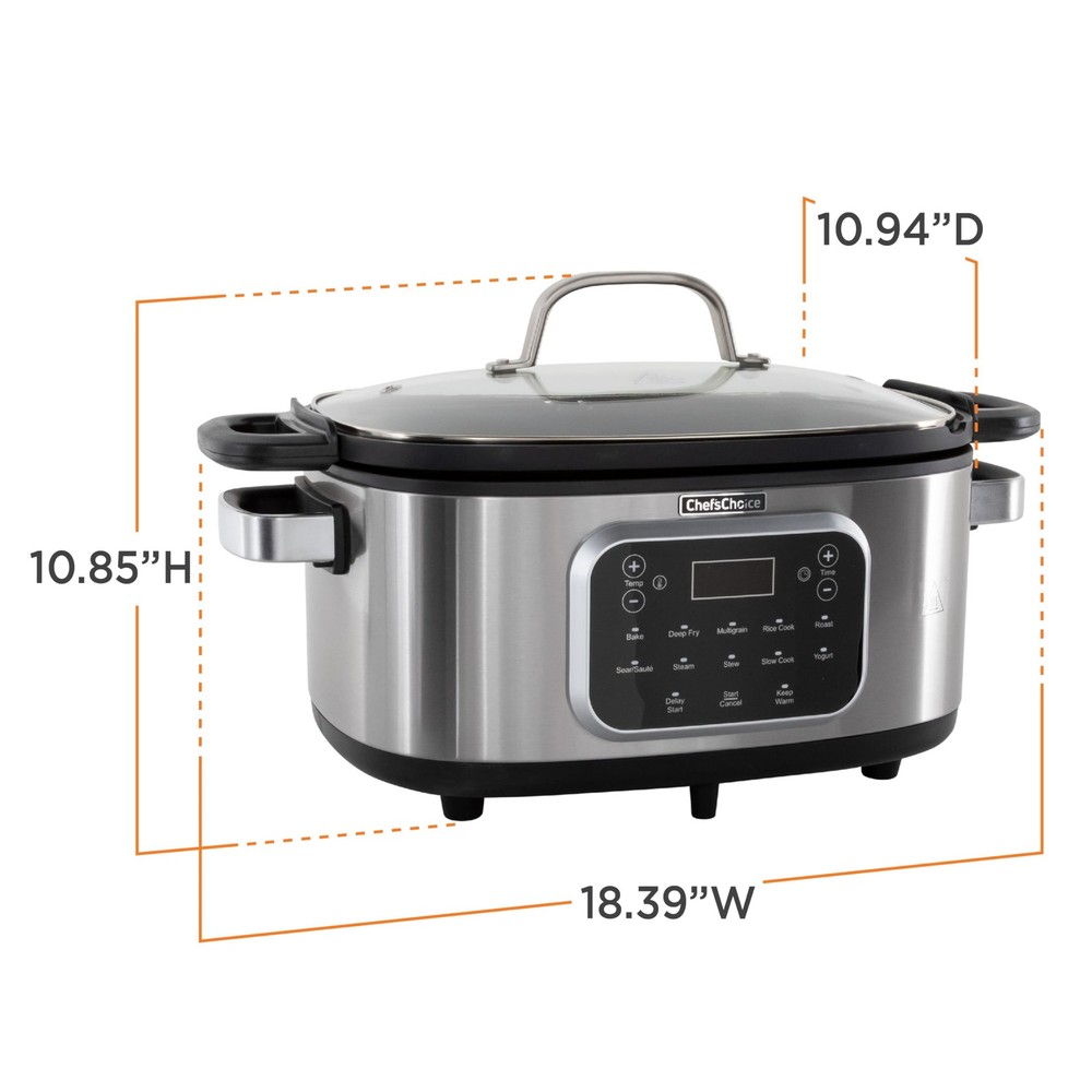 Chef'sChoice Multicooker, Large 7-Quart Capacity Non-Stick with Variable Temp...