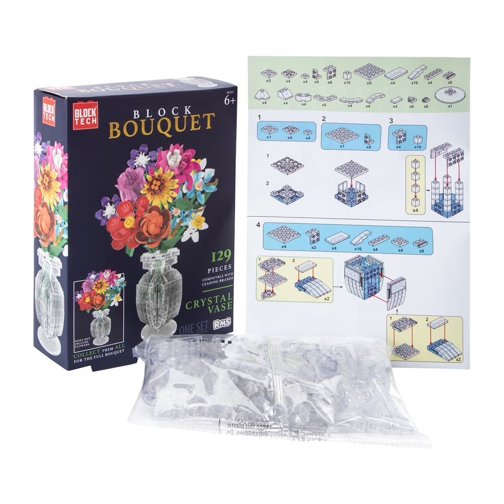 Block Tech Block Bouquet “Crystal” Vase