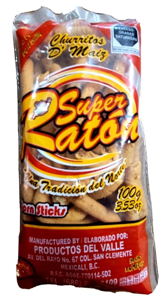 Churritos (corn sticks) Super Raton 12 pack