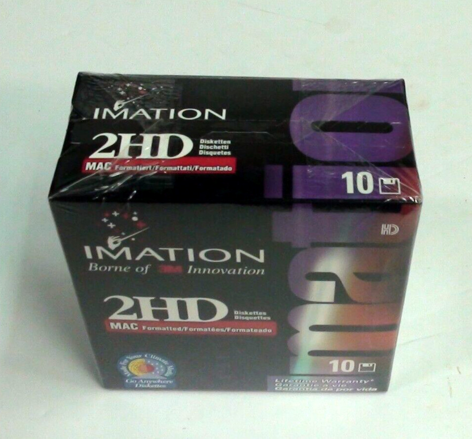 3M IMATION MAC FORMATTED HIGH DENSITY 2HD 3.5 DISKETTES 2 BOXES 10 DISKS EACH