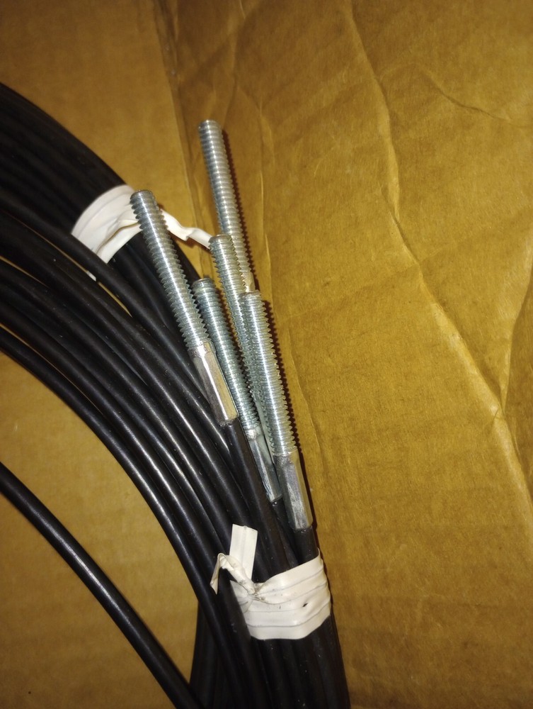 NEW 11 PCS CABLE MFG & ASSEMBLY 09-8001 BLACK WEIGHT STACK CABLES
